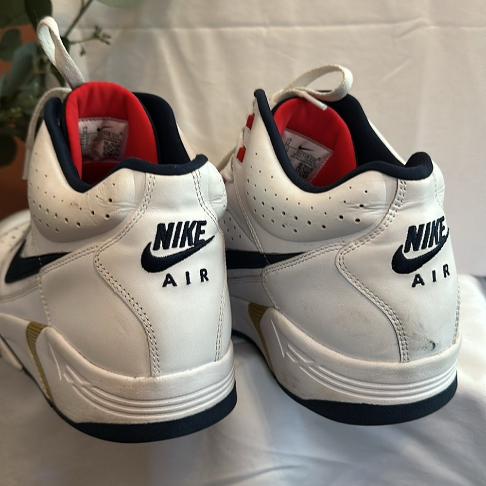 Nike Air Flight white red blue gold men’s lite 12 lace up Olympic mid sneakers - Picture 8 of 16